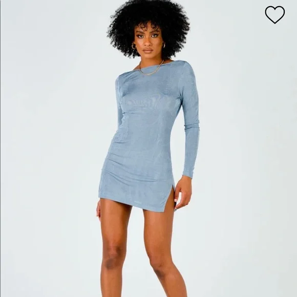 Lioness | Dresses | Nwt Lioness Montana Mini Dress Dusty Blue Size S